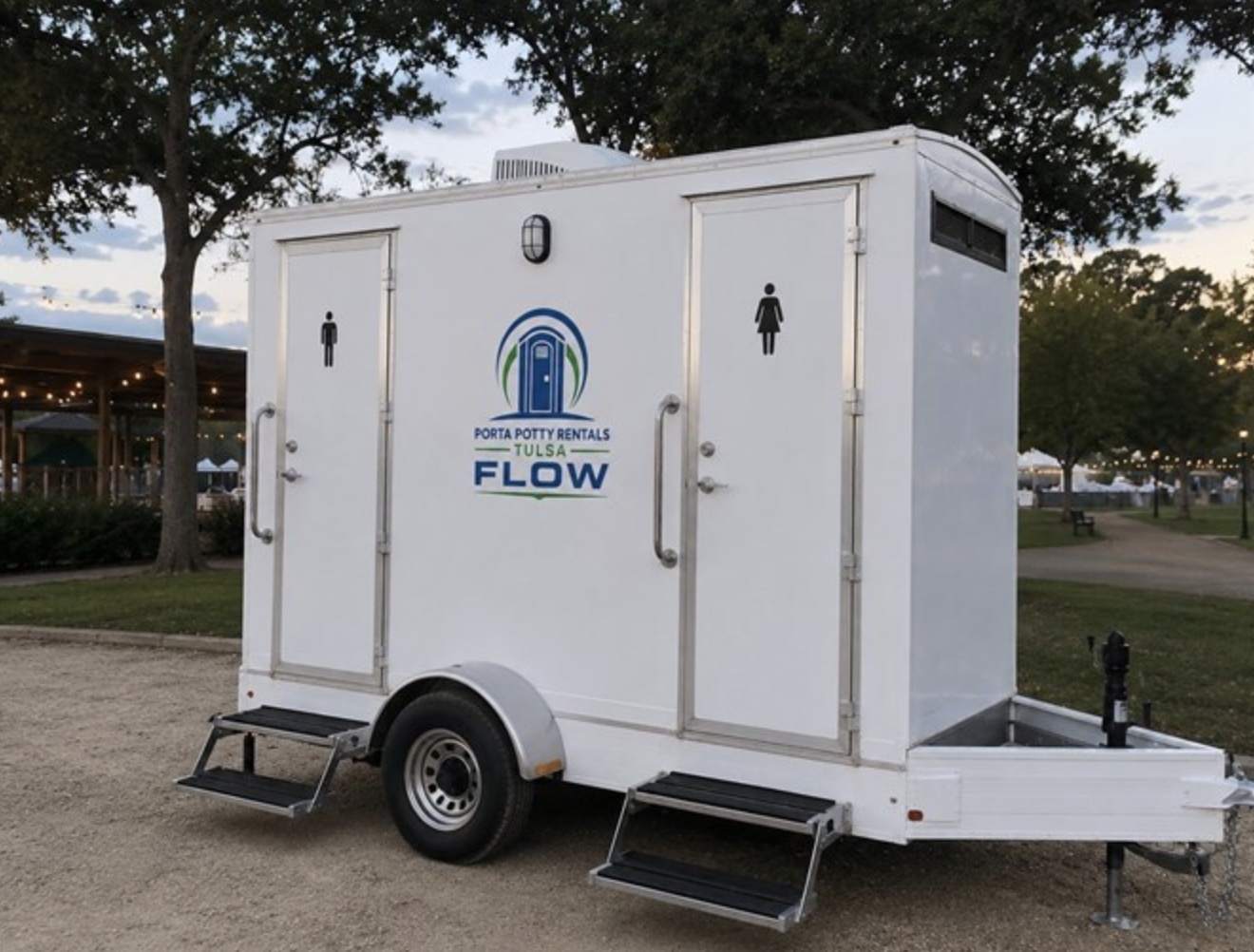Luxury restroom trailer