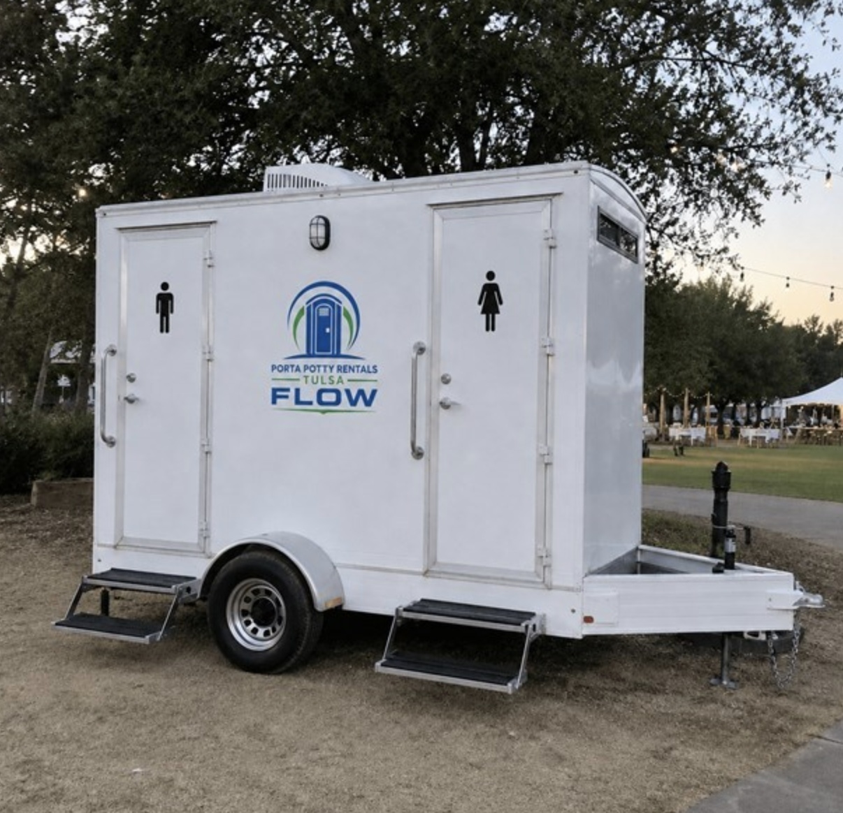 Luxury restroom trailer rental